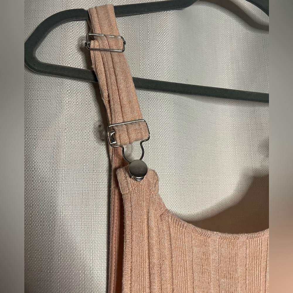 K/Lab Pink Ribbed Overall Style Dress Small - Picture 5 of 9